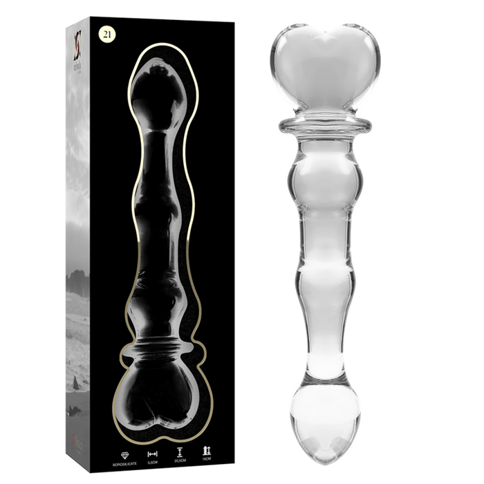 Nebula Series By Ibiza - Modelo 21 Dildo Cristal Transparente 20.5 Cm -o- 3.5 Cm
