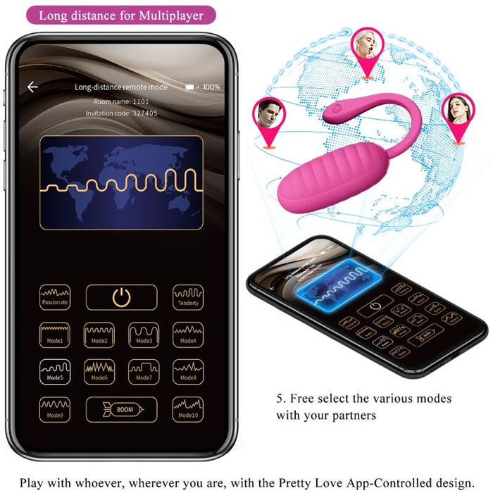 Pretty Love - Catalina Huevo Vibrador Recargable Rosa App Gratuita