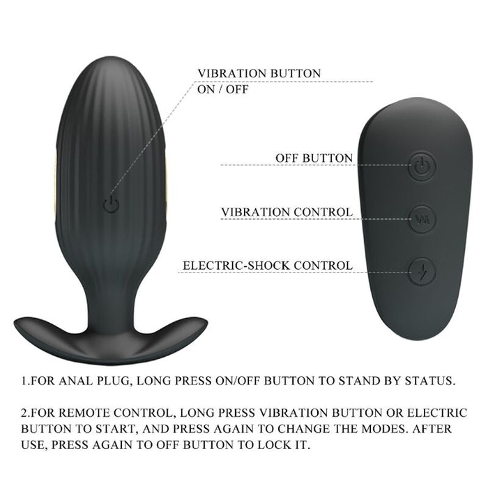 Plug Anal Con Electro Estimulación Usb  Royal Pleasure