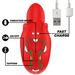 Mia - Selena Estimulador Vibrating + Tapping Rojo