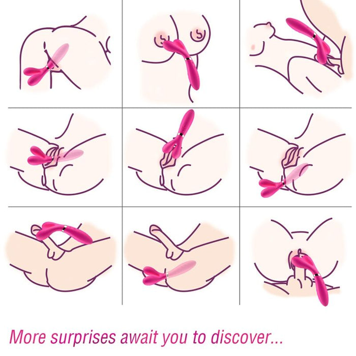 Armony - Y-Wand Masajeador & Vibrador Cabeza Doble Fucsia