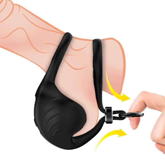 Armony - Manta Anillo Vibrador Testiculos Control Remoto Negro