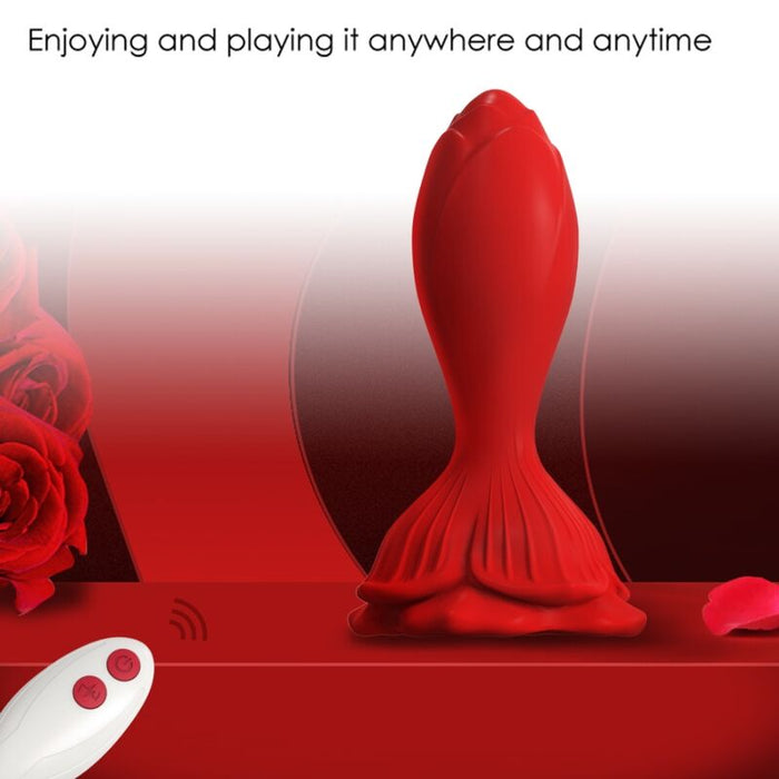 Armony - Rosa Vibrador & Plug Anal Pequeño Control Remoto Rojo