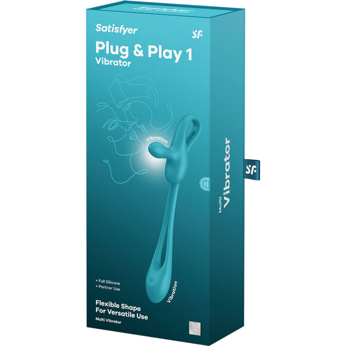 Plug & Play 1 Vibrador Anal Flexible Azul