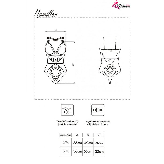 Livco Corsetti Fashion - Namillen Lc 90528 Body Black L/Xl