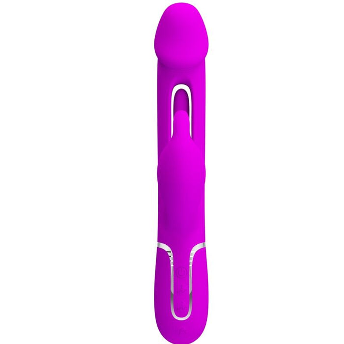 Pretty Love - Kampas Vibrador Rabbit 3 En 1 Multifunción Con Lengua Fucsia