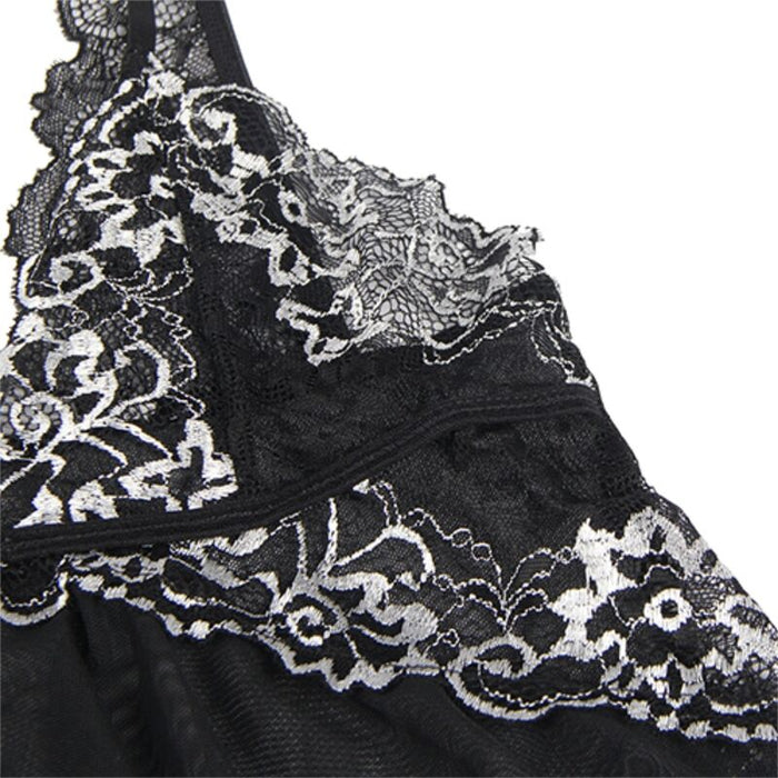 Subblime - Babydoll Tela Tul Pecho Encaje L/xl