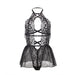 Subblime - Teddy Cuello Halter Espalda Descubierta Encaje Negro S/m