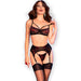 Chilirose - Cr 4693 Set Cuatro Piezas Rojo/negro M