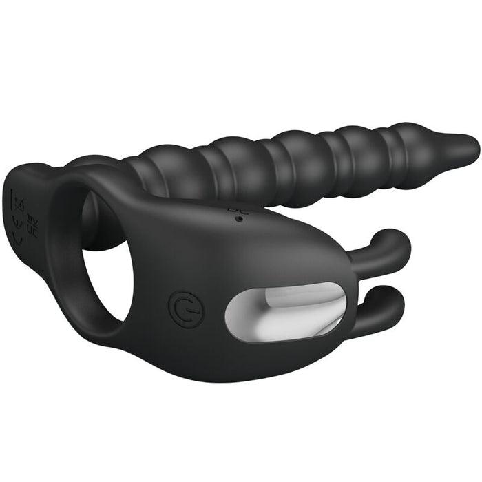 Pretty Love - Blackney Anillo Pene Con Plug Vibrador Negro