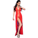 Chilirose - Cr 3275 Babydoll Largo & Tanga Rojo S/m