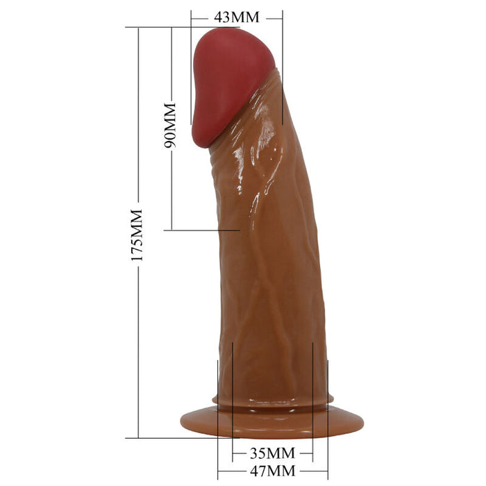 Pretty Love - Starks Harness Briefs Vibración Multi-velocidad Dildo 17,5 Cm Mulato