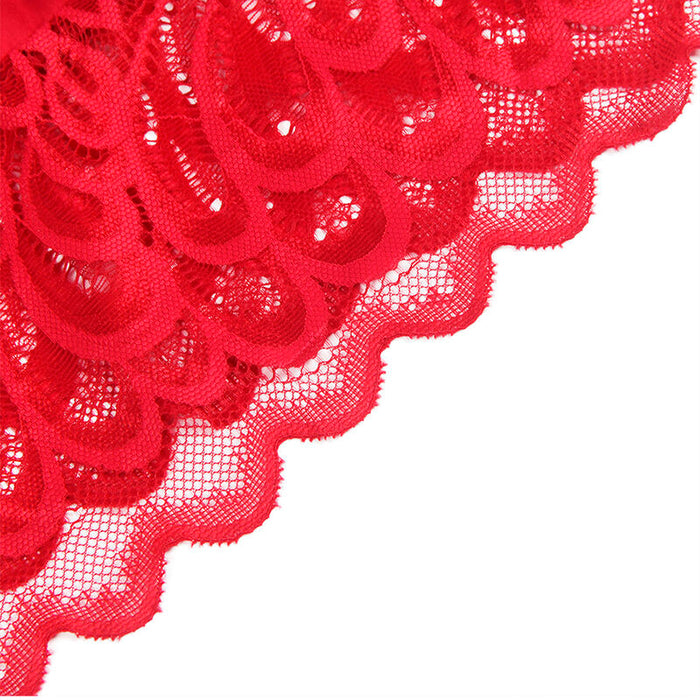 Subblime - Babydoll Satinado Con Encaje Rojo L/xl