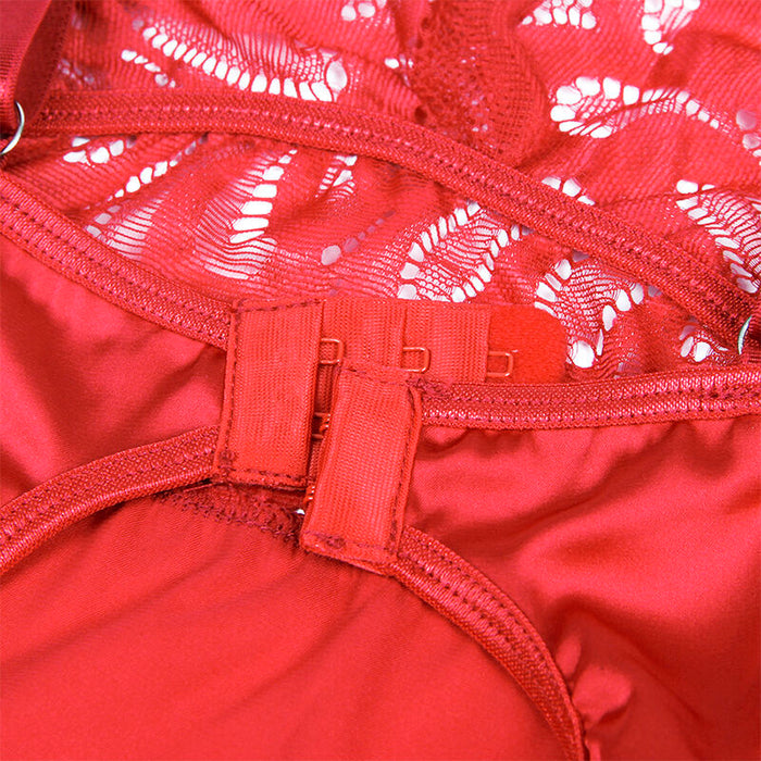 Subblime - Babydoll Satinado Con Encaje Rojo L/Xl