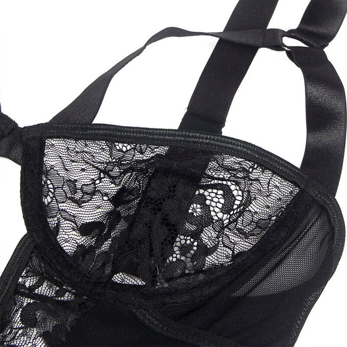 Subblime - Teddy Con Liga Detalle Encajes Y Tiras Negro S/m