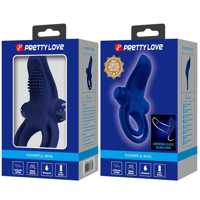 Pretty Love - Bronson Doble Anillo Con Vibración Azul