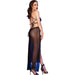 Chilirose - Cr 4707 Babydoll Largo & Tanga Negro M