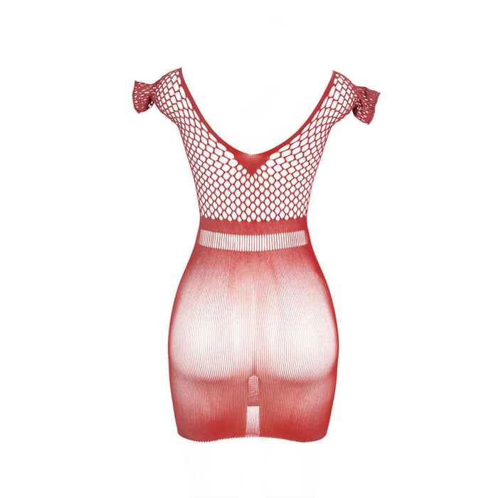 Subblime - 951924 Vestido De Rejilla Croché Corto Rojo Talla Única