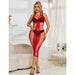 Subblime - 952327 Vestido De Rejilla Largo Rojo Talla Única