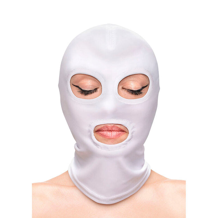 Ns Novelties - Fetish & Fashion Pasamontañas Aperutra De Ojos Y Boca Nylon Blanco