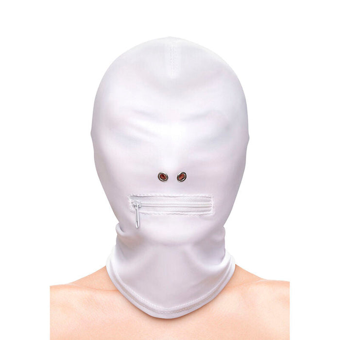 Ns Novelties - Fetish & Fashion Pasamontañas Completo Con Cremallera Nylon Blanco