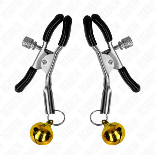 Kink - Pinzas Para Pezones Con Campanilla Dorada 6 Cm
