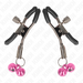 Kink - Pinzas Para Pezones Con Doble Campanilla Rosa 6 Cm