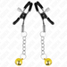 Kink - Pinzas Para Pezones Con Colgante De Cascabel Dorado 6 Cm