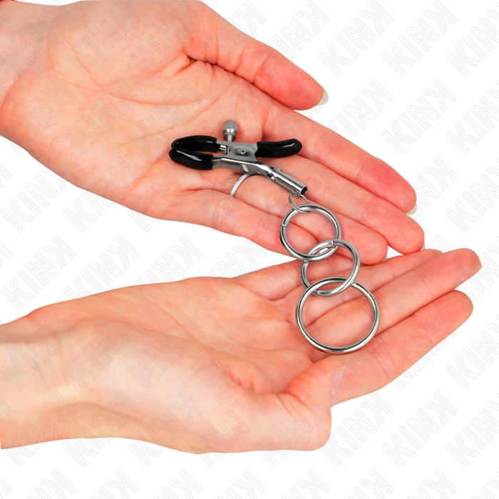 Kink - Pinzas Para Pezones Con 3 Aros 6 Cm