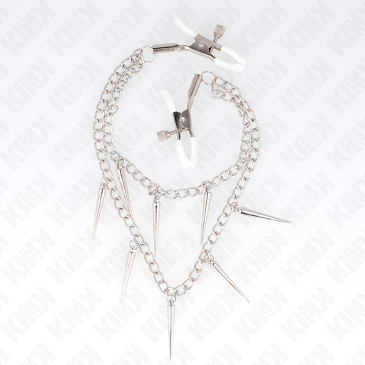 Kink - Pinzas Para Pezones Con Cadena De Púas 30 Cm