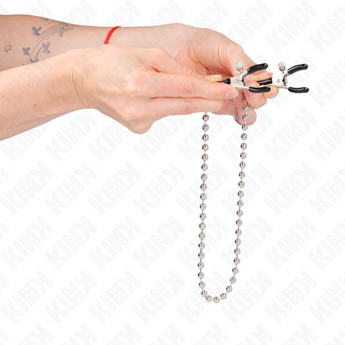 Kink - Pinzas Para Pezones Con Cadena De Bolas 30 Cm