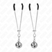 Kink - Pinzas Para Pezones Fina Con Cascabel Plateado 7 Cm