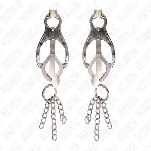 Kink - Pinzas Para Pezones Estilo Japonés Con Cadenas Plateado