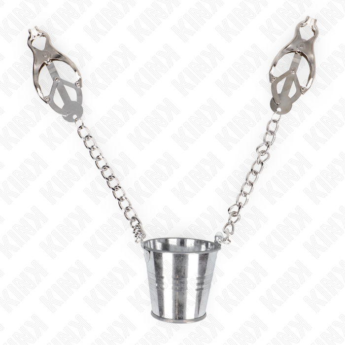 Kink - Pinzas Para Pezones Con Cubo Plateado