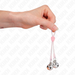 Kink - Pinzas Para Pezones Luminosas Forma Calabera Con Cascabel Sonoro Ajustable Rosa / Plateado