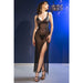 Chilirose - Cr 4723 Babydoll Largo & Tanga Negro L