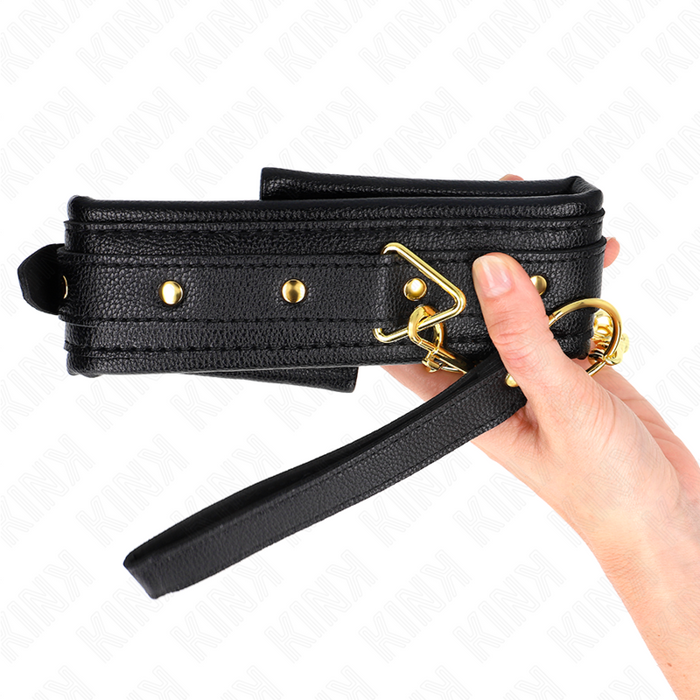 Kink - Collar Con Correa Esponja Imitación Cuero Modelo 1 Ajustable 37-54 Cm X 3 Cm