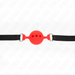 Kink - Mordaza 55 X 2 Cm De Bola 4.5 Cm De Silicona Completa Talla M Rojo Ajustable 35-51 Cm