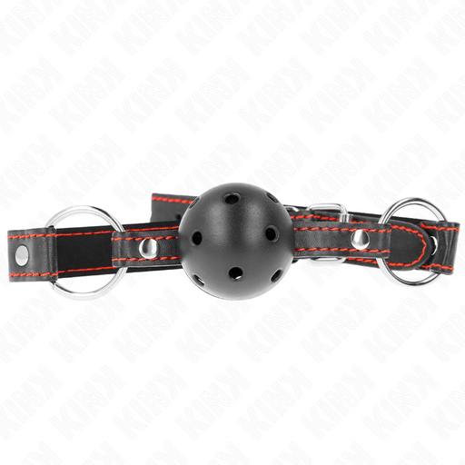 Kink - Mordaza De Bola 4.5 Cm Negra Dura Hueca Modelo 2 65 X 2.5 Cm
