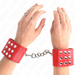 Kink - Muñequeras Con Cierre A Presión Ajustable Rojo 19-24 Cm X 5.5 Cm