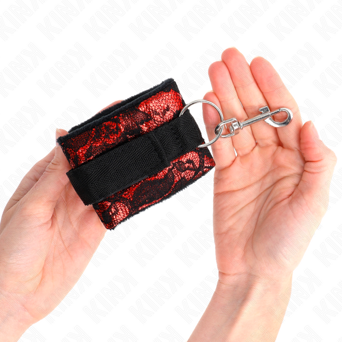 Kink - Muñequeras Diseño Escándalo Rojo-Negro