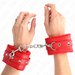 Kink - Muñequeras Forradas Premium Rojo Con Correa Rojo Ajustable 17-29 Cm X 6 Cm