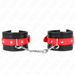 Kink - Muñequeras Negro Con Correa Rojo Ajustable 17-28 Cm X 6 Cm