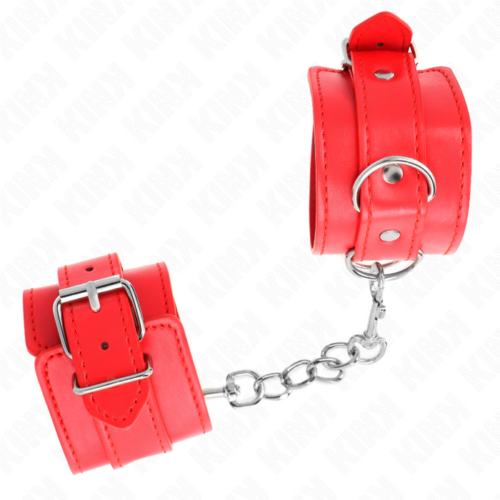Kink - Muñequeras Sencillas Rojo Ajustable 20-23 Cm X 5.5 Cm