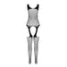 Passion - Bs 104 Bodystocking Negro Talla Única