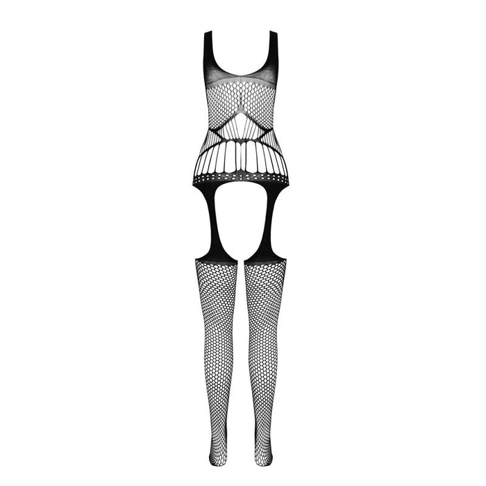 Passion - Bs 106 Bodystocking Blanco Talla Única