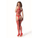 Passion - Bs 106 Bodystocking Rojo Talla Única