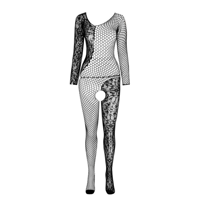 Passion - Bs 107 Bodystocking Rojo Talla Única