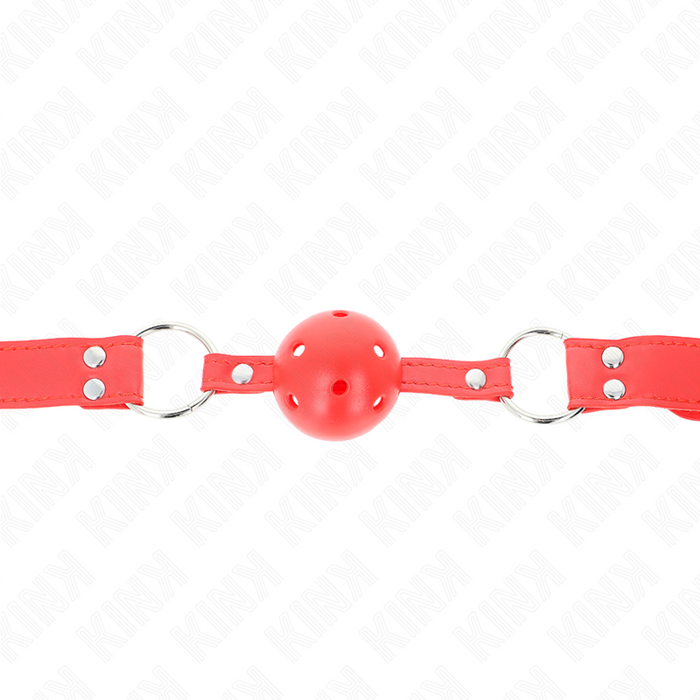 Kink - Mordaza De Bola 4.5 Cm Dura Hueca Rojo Completa 62 X 2 Cm