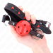 Kink - Mordaza De Bola 4.5 Cm Roja Dura Hueca Modelo 2 65 X 2.5 Cm
